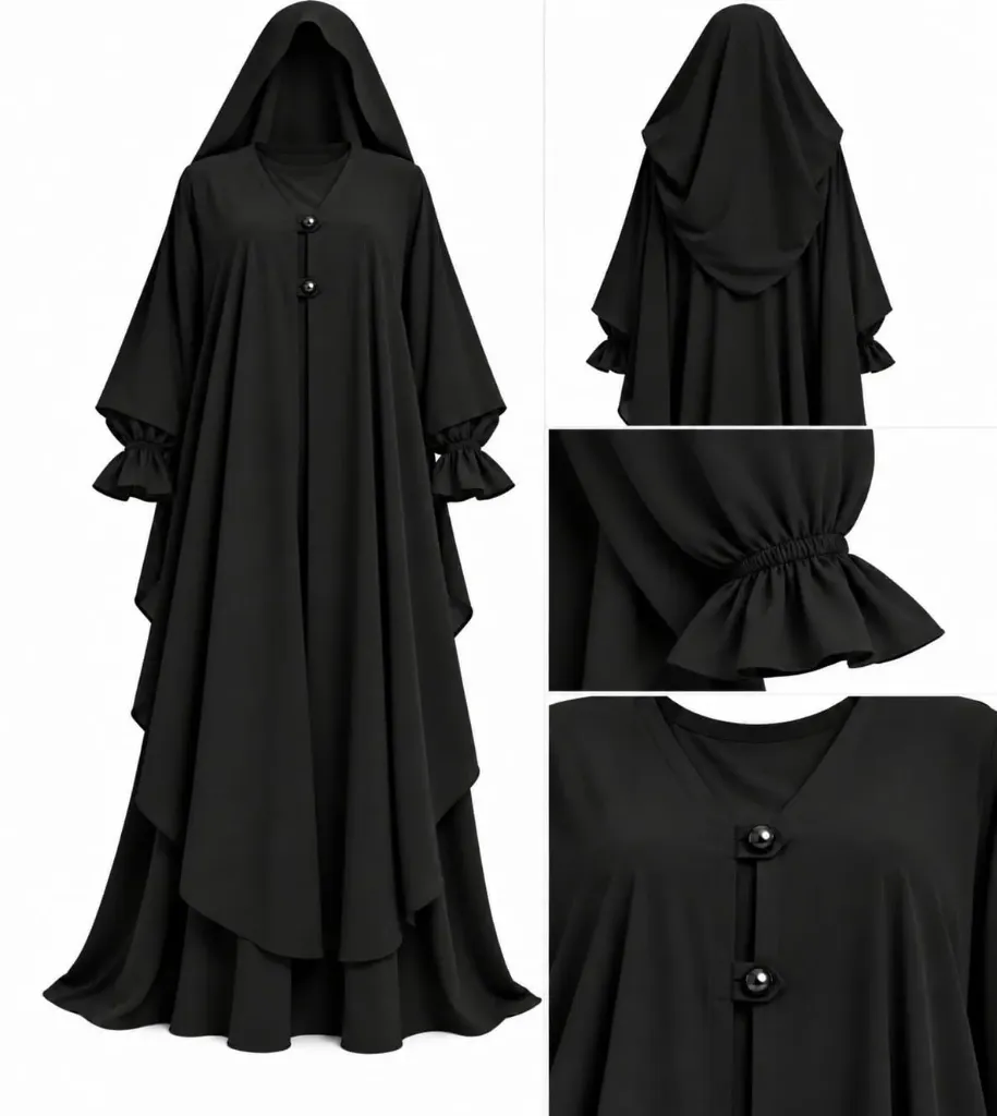 [alsau 6005-1301] طقم مغربي (اسود)
