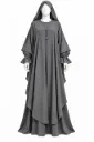 طقم مغربي - alsau 6005, قطعتين مع غطاء رأس متصل, حجاب